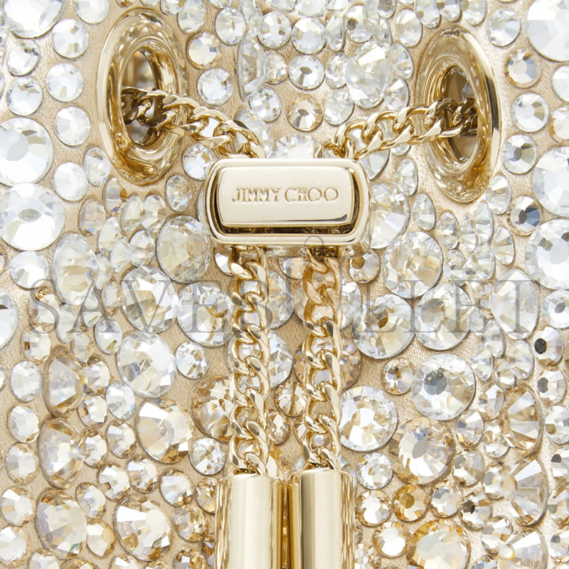 JIMMY CHOO BON BON GOLD SATIN CRYSTAL HANDBAG BONBONXDR (14*15*9.5cm) JIMMY CHOO BON BON GOLD SATIN CRYSTAL HANDBAG BONBONXDR (14*15*9.5cm)